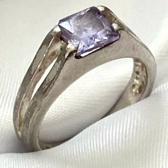 ST#Tanzanite & Sterling 925 Silver Sz.5 1/2 Ring - Picture 3 of 7